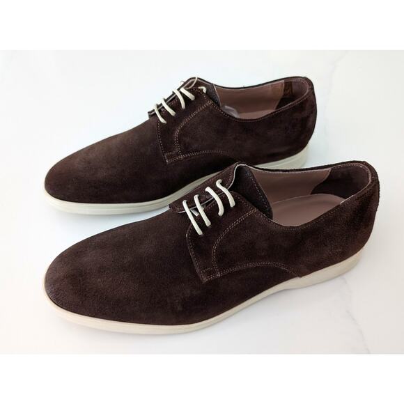 Bottega Marchigiana Italian Brown Suede Oxford Shoes IT 40 US Sz 7 New In Box - Picture 2 of 10